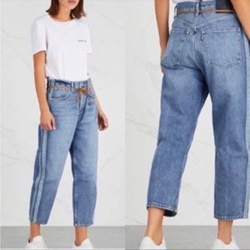 Levi’s Made & Crafted Barrel Crop Jeans Side Stripe sz 29